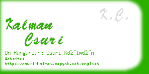 kalman csuri business card